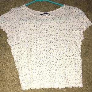 American Eagle Floral Baby Tee